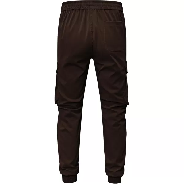 JMIERR Men's Casual Cargo Joggers Pants Stretch Elastic Waist Drawstring Tapered Sweatpants with Pockets