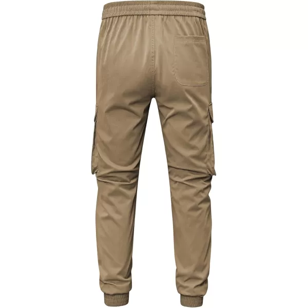 JMIERR Men's Casual Cargo Joggers Pants Stretch Elastic Waist Drawstring Tapered Sweatpants with Pockets