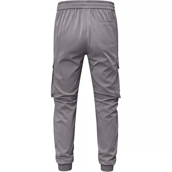 JMIERR Men's Casual Cargo Joggers Pants Stretch Elastic Waist Drawstring Tapered Sweatpants with Pockets