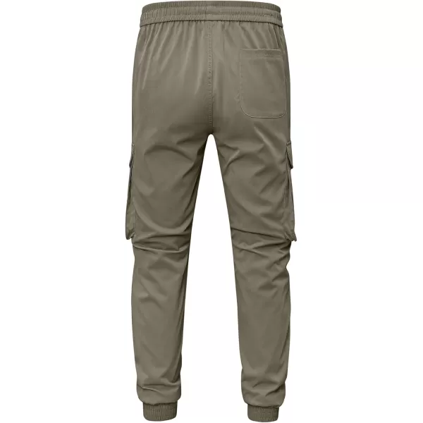 JMIERR Men's Casual Cargo Joggers Pants Stretch Elastic Waist Drawstring Tapered Sweatpants with Pockets