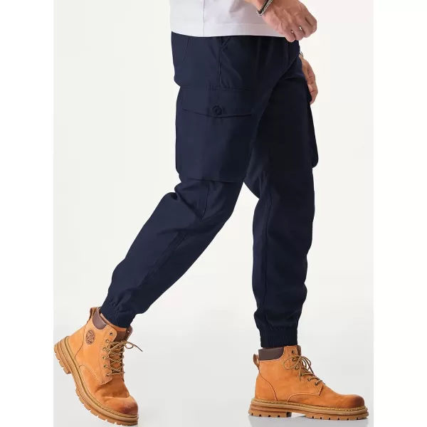 JMIERR Men's Casual Cargo Joggers Pants Stretch Elastic Waist Drawstring Tapered Sweatpants with Pockets