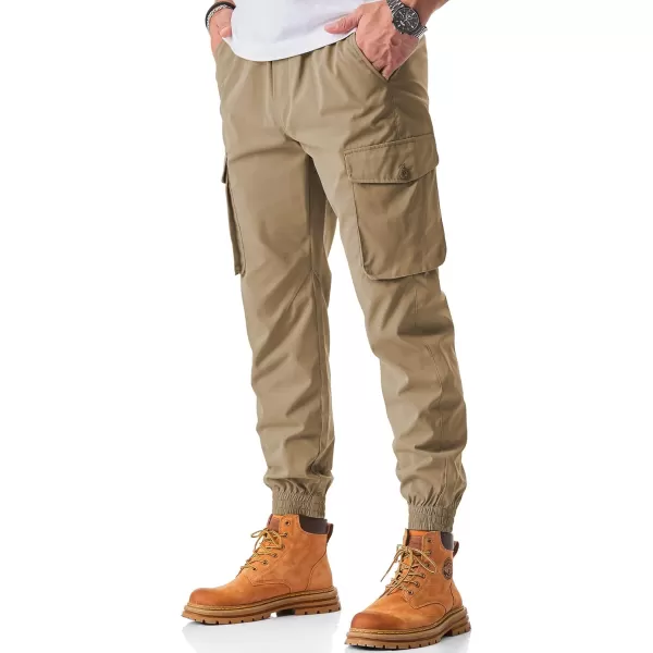 JMIERR Men's Casual Cargo Joggers Pants Stretch Elastic Waist Drawstring Tapered Sweatpants with Pockets