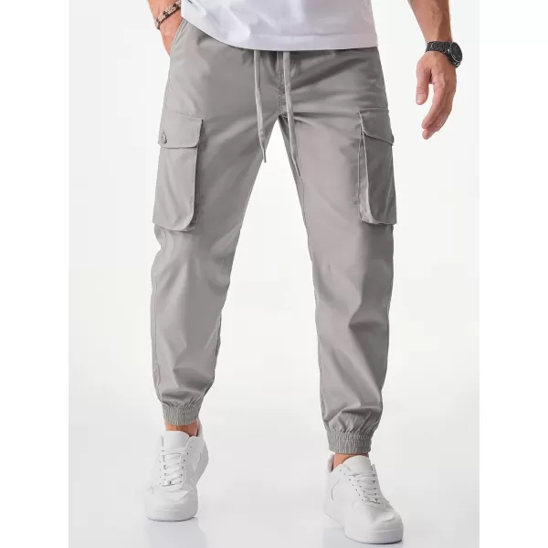 JMIERR Men's Casual Cargo Joggers Pants Stretch Elastic Waist Drawstring Tapered Sweatpants with Pockets
