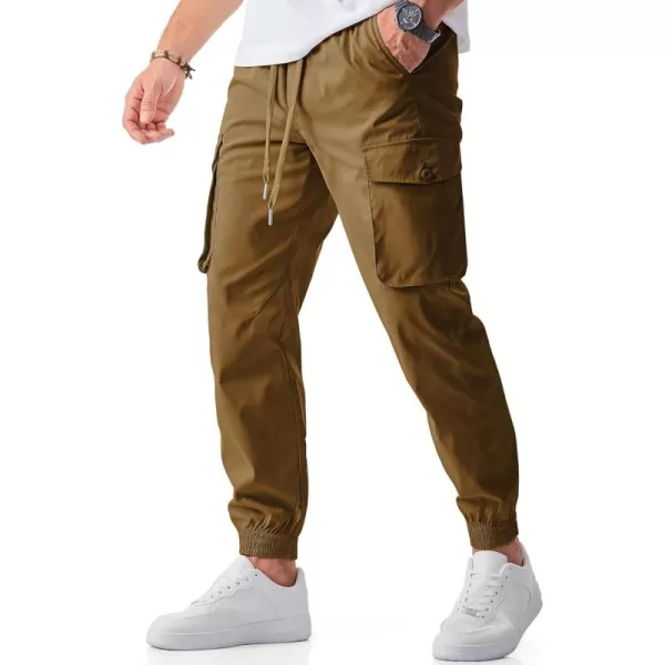 JMIERR Men's Casual Cargo Joggers Pants Stretch Elastic Waist Drawstring Tapered Sweatpants with Pockets