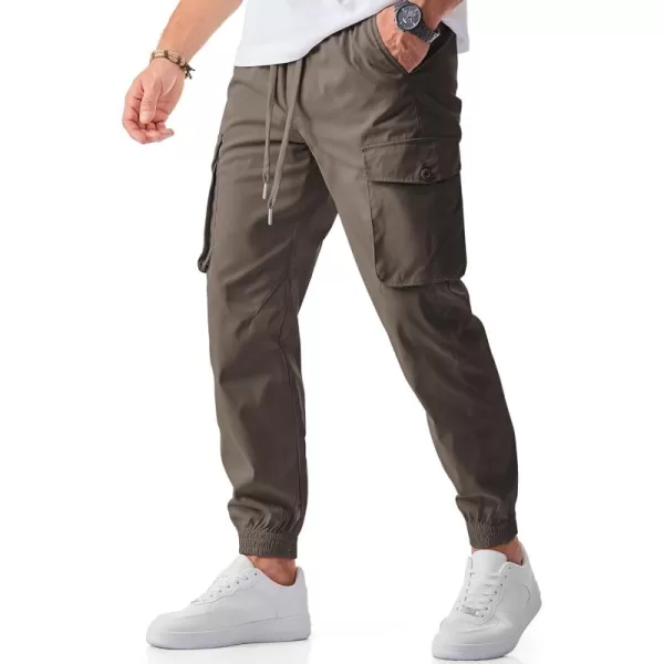 JMIERR Men's Casual Cargo Joggers Pants Stretch Elastic Waist Drawstring Tapered Sweatpants with Pockets