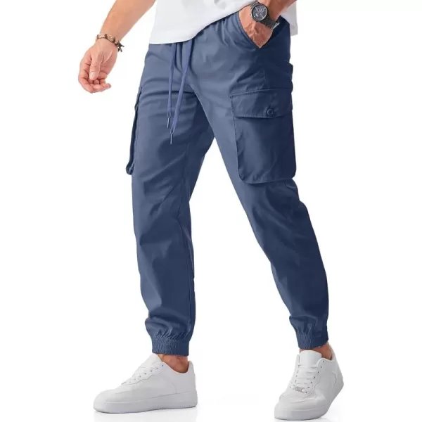JMIERR Men's Casual Cargo Joggers Pants Stretch Elastic Waist Drawstring Tapered Sweatpants with Pockets