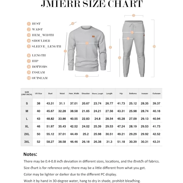 JMIERR Mens 2 Piece Outfits Knit Jacquard Pullover Sweatshirt Tracksuit &amp; Joggers Sweatpants Sweatsuit Sets with Pockets