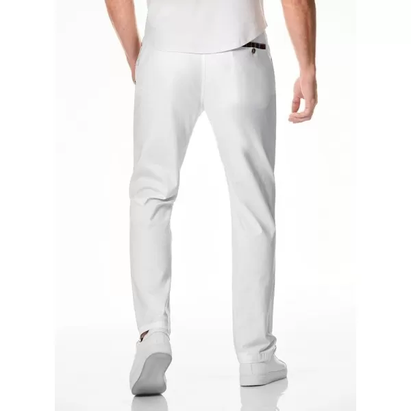 JMIERR Men's Casual Pants Cotton Twill Elastic Drawstring Waist Tapered Chino Pants with Pockets