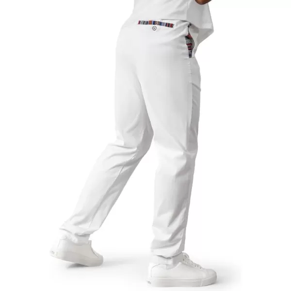 JMIERR Men's Casual Pants Cotton Twill Elastic Drawstring Waist Tapered Chino Pants with Pockets