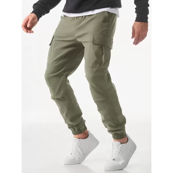 JMIERR Mens Casual Cargo Joggers Pants Elastic Waist Drawstring Stretch Relaxed Fit Work Pants Tapered Sweatpants