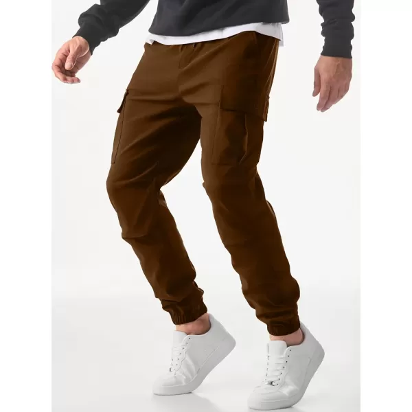 JMIERR Mens Casual Cargo Joggers Pants Elastic Waist Drawstring Stretch Relaxed Fit Work Pants Tapered Sweatpants