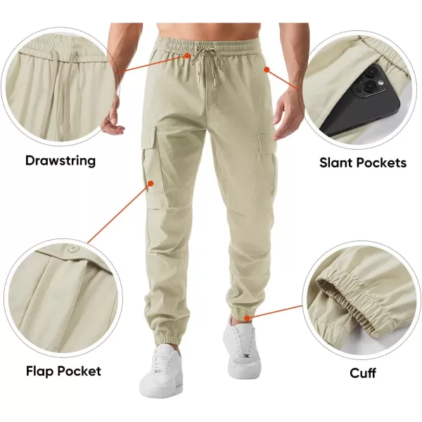 JMIERR Mens Casual Cargo Joggers Pants Elastic Waist Drawstring Stretch Relaxed Fit Work Pants Tapered Sweatpants