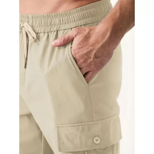 JMIERR Mens Casual Cargo Joggers Pants Elastic Waist Drawstring Stretch Relaxed Fit Work Pants Tapered Sweatpants