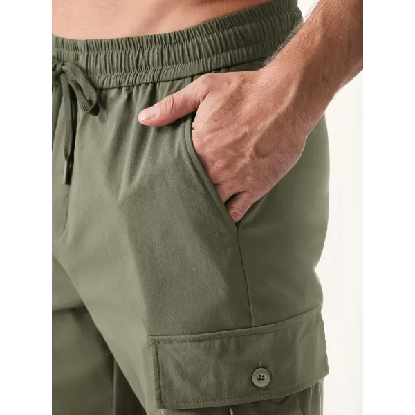 JMIERR Mens Casual Cargo Joggers Pants Elastic Waist Drawstring Stretch Relaxed Fit Work Pants Tapered Sweatpants