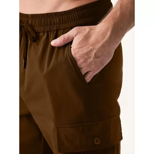 JMIERR Mens Casual Cargo Joggers Pants Elastic Waist Drawstring Stretch Relaxed Fit Work Pants Tapered Sweatpants