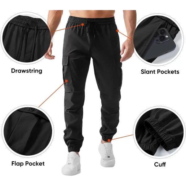 JMIERR Mens Casual Cargo Joggers Pants Elastic Waist Drawstring Stretch Relaxed Fit Work Pants Tapered Sweatpants