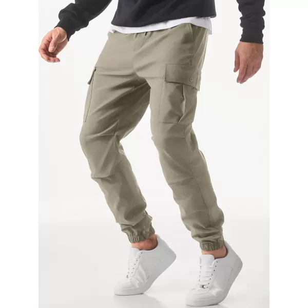 JMIERR Mens Casual Cargo Joggers Pants Elastic Waist Drawstring Stretch Relaxed Fit Work Pants Tapered Sweatpants