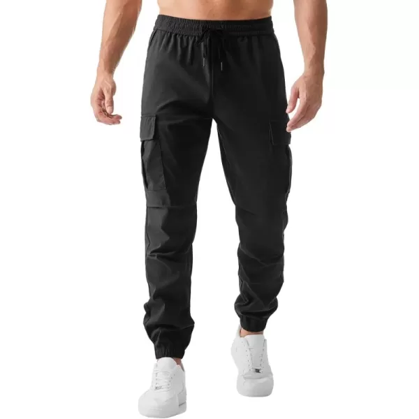 JMIERR Mens Casual Cargo Joggers Pants Elastic Waist Drawstring Stretch Relaxed Fit Work Pants Tapered Sweatpants