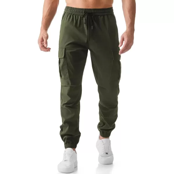 JMIERR Mens Casual Cargo Joggers Pants Elastic Waist Drawstring Stretch Relaxed Fit Work Pants Tapered Sweatpants
