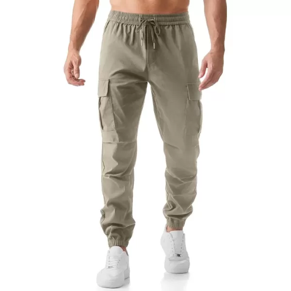 JMIERR Mens Casual Cargo Joggers Pants Elastic Waist Drawstring Stretch Relaxed Fit Work Pants Tapered Sweatpants