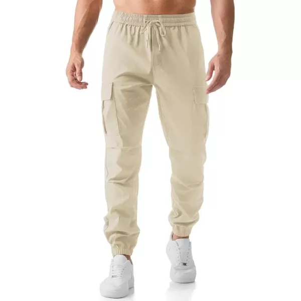 JMIERR Mens Casual Cargo Joggers Pants Elastic Waist Drawstring Stretch Relaxed Fit Work Pants Tapered Sweatpants