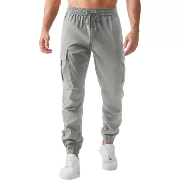 JMIERR Mens Casual Cargo Joggers Pants Elastic Waist Drawstring Stretch Relaxed Fit Work Pants Tapered Sweatpants