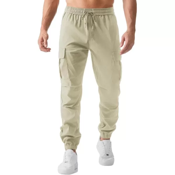 JMIERR Mens Casual Cargo Joggers Pants Elastic Waist Drawstring Stretch Relaxed Fit Work Pants Tapered Sweatpants