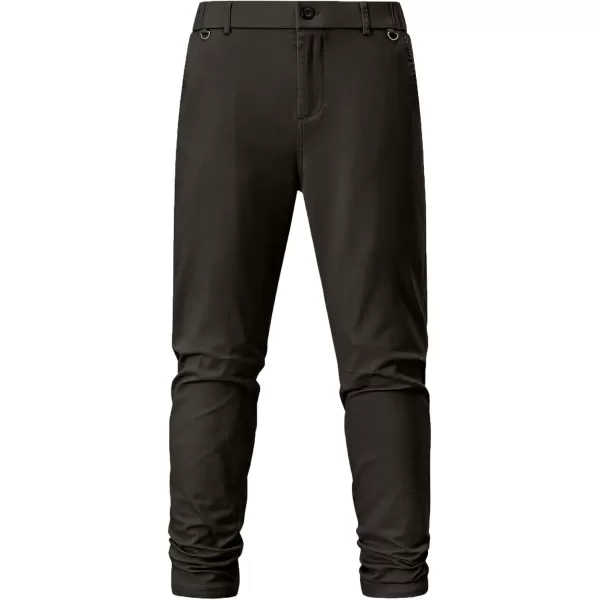imageJMIERR Mens Chino Pants Casual Stretch Waist Tapered Trousers with PocketsChicory Coffee