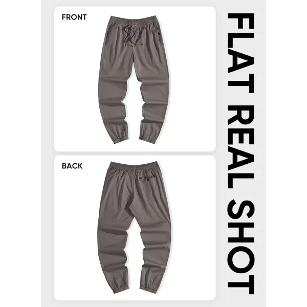 imageJMIERR Mens Casual Chino Joggers Pants Cotton Twill Elastic Drawstring Waist Tapered Pants with PocketsB Dark Grey