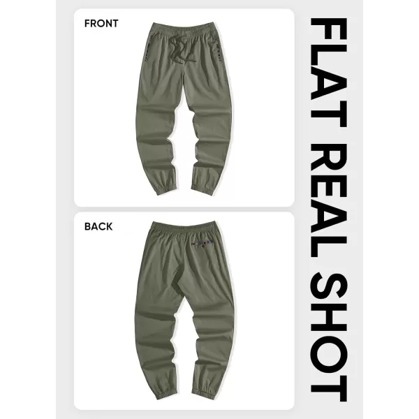imageJMIERR Mens Casual Chino Joggers Pants Cotton Twill Elastic Drawstring Waist Tapered Pants with PocketsVineyard Green