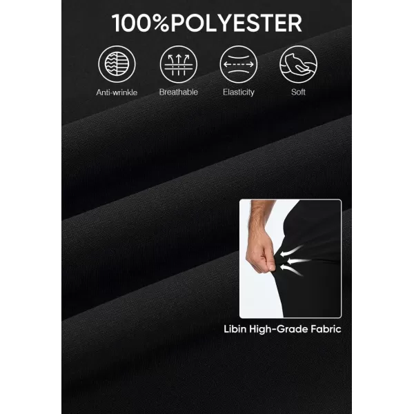 imageJMIERR Mens Chino Pants Casual Stretch Work Dress Pants Waist Tapered Trousers Lightweight Comfy Pants with Zipper PocketsBlack