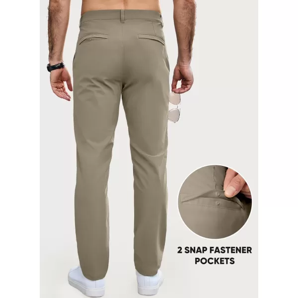 imageJMIERR Mens Chino Pants Casual Stretch Work Dress Pants Waist Tapered Trousers Lightweight Comfy Pants with Zipper PocketsCoffee