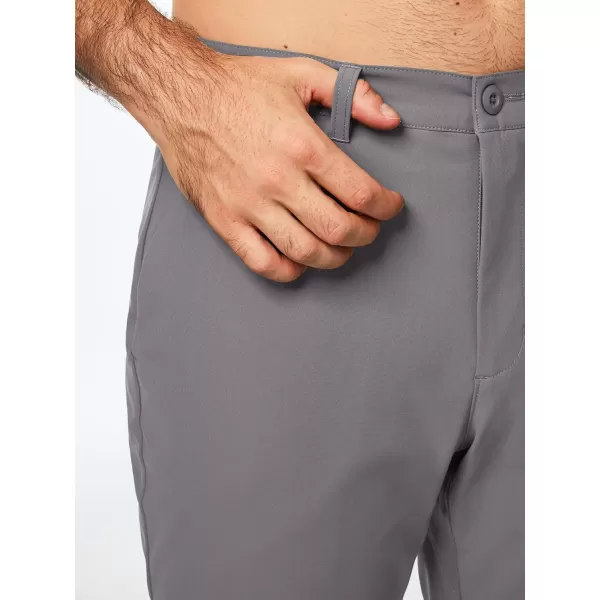 imageJMIERR Mens Chino Pants Casual Stretch Work Dress Pants Waist Tapered Trousers Lightweight Comfy Pants with Zipper PocketsGray