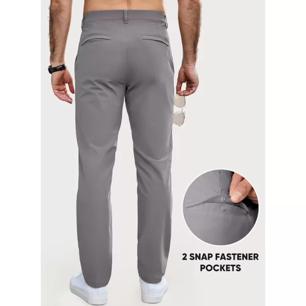 imageJMIERR Mens Chino Pants Casual Stretch Work Dress Pants Waist Tapered Trousers Lightweight Comfy Pants with Zipper PocketsGray