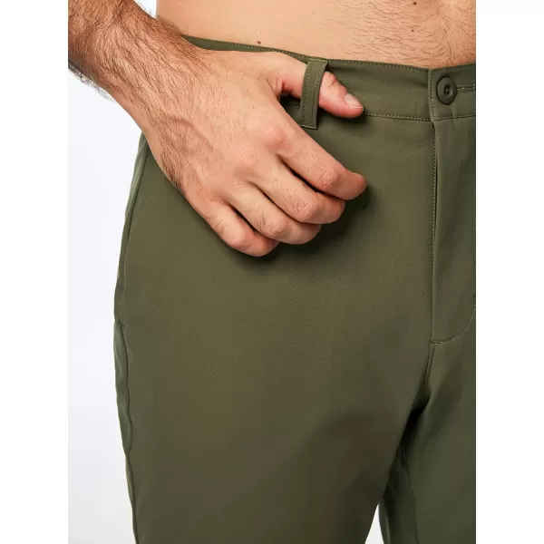 imageJMIERR Mens Chino Pants Casual Stretch Work Dress Pants Waist Tapered Trousers Lightweight Comfy Pants with Zipper PocketsMoss Green