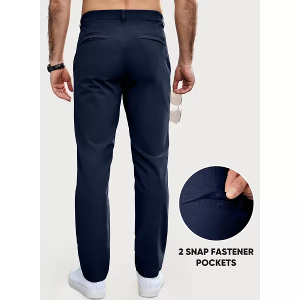 imageJMIERR Mens Chino Pants Casual Stretch Work Dress Pants Waist Tapered Trousers Lightweight Comfy Pants with Zipper PocketsNavy Blue