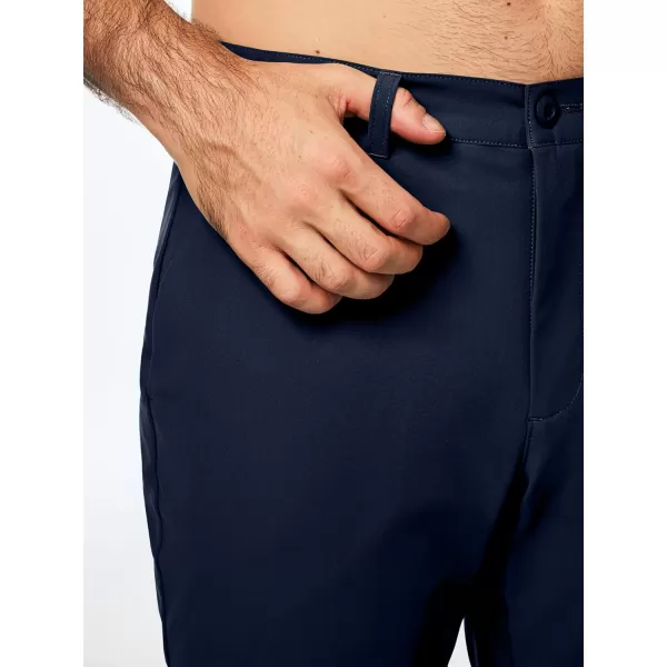 imageJMIERR Mens Chino Pants Casual Stretch Work Dress Pants Waist Tapered Trousers Lightweight Comfy Pants with Zipper PocketsNavy Blue
