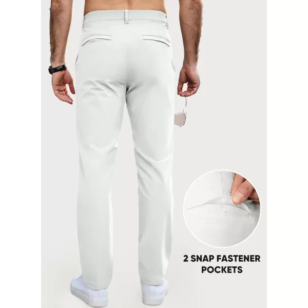 imageJMIERR Mens Chino Pants Casual Stretch Work Dress Pants Waist Tapered Trousers Lightweight Comfy Pants with Zipper PocketsWhite
