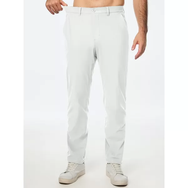 imageJMIERR Mens Chino Pants Casual Stretch Work Dress Pants Waist Tapered Trousers Lightweight Comfy Pants with Zipper PocketsWhite
