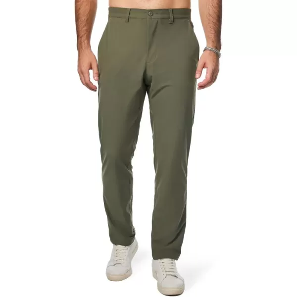 imageJMIERR Mens Chino Pants Casual Stretch Work Dress Pants Waist Tapered Trousers Lightweight Comfy Pants with Zipper PocketsMoss Green