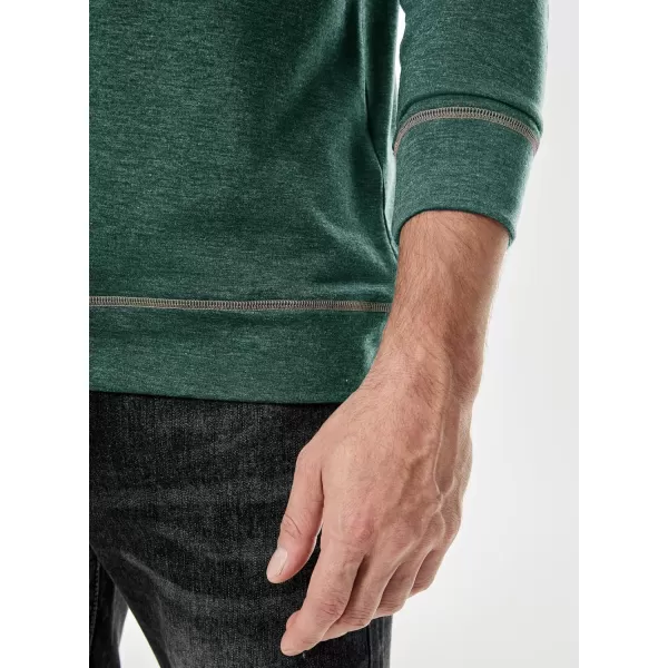 imageJMIERR Mens Slim Henley Shirts Vneck Longline TShirt Casual Lightweight Sweatshirts Fitted Raglan Sleeve Tees ShirtsGreen