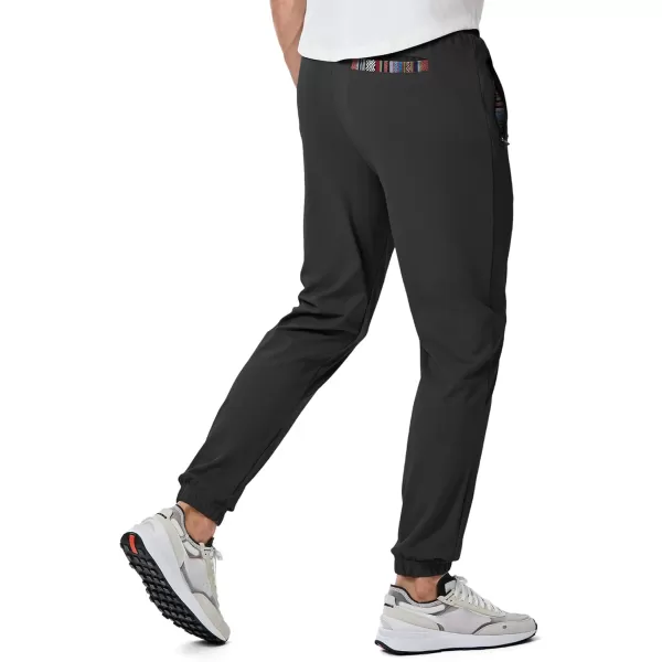 imageJMIERR Mens Sweatpants with Zipper Pockets Athletic Training Track Joggers Drawstring Stretch Elastic Waist PantsBlack