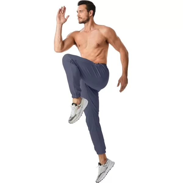 imageJMIERR Mens Sweatpants with Zipper Pockets Athletic Training Track Joggers Drawstring Stretch Elastic Waist PantsBlue
