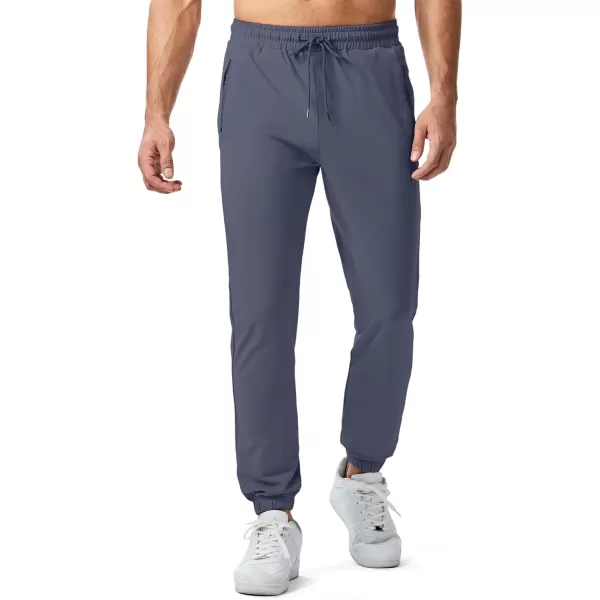 imageJMIERR Mens Sweatpants with Zipper Pockets Athletic Training Track Joggers Drawstring Stretch Elastic Waist PantsBlue