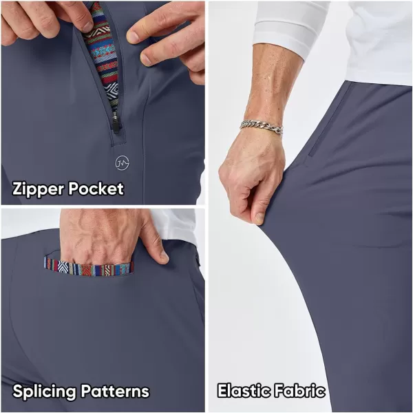 imageJMIERR Mens Sweatpants with Zipper Pockets Athletic Training Track Joggers Drawstring Stretch Elastic Waist PantsBlue