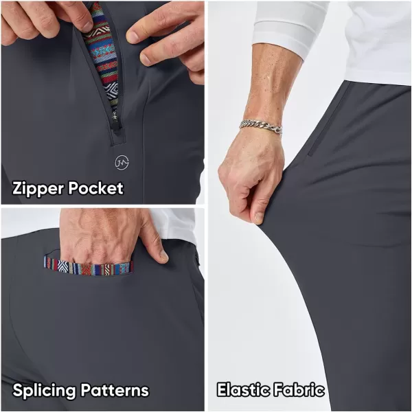 imageJMIERR Mens Sweatpants with Zipper Pockets Athletic Training Track Joggers Drawstring Stretch Elastic Waist PantsCarbon Grey