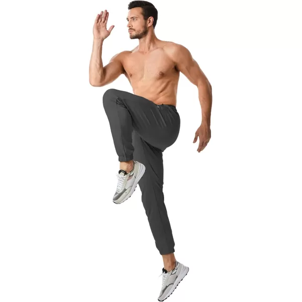 imageJMIERR Mens Sweatpants with Zipper Pockets Athletic Training Track Joggers Drawstring Stretch Elastic Waist PantsGrey Green