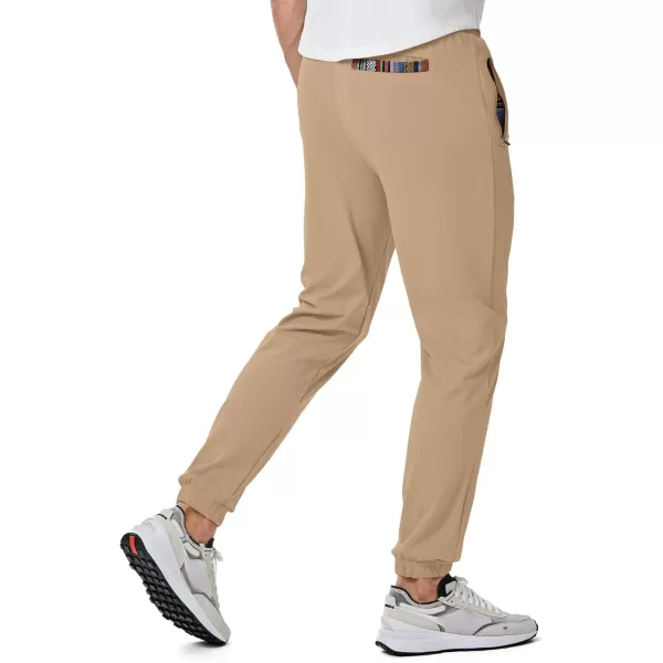 imageJMIERR Mens Sweatpants with Zipper Pockets Athletic Training Track Joggers Drawstring Stretch Elastic Waist PantsKhaki