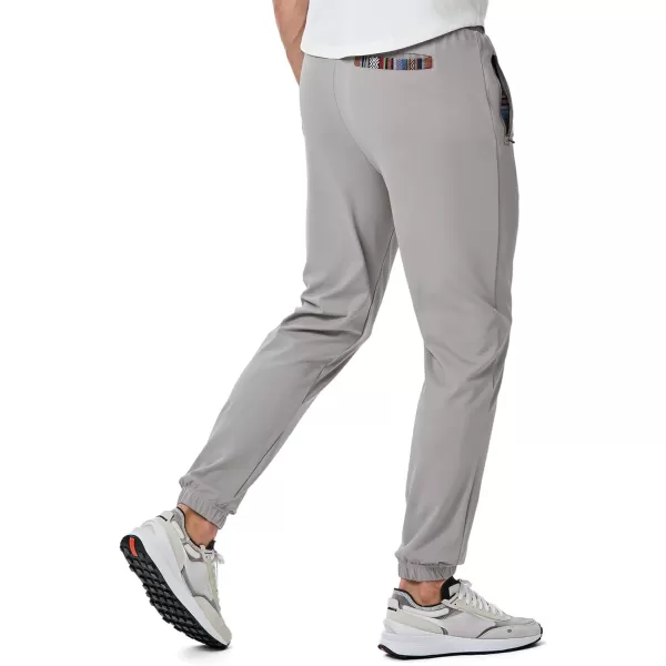 imageJMIERR Mens Sweatpants with Zipper Pockets Athletic Training Track Joggers Drawstring Stretch Elastic Waist PantsLight Grey