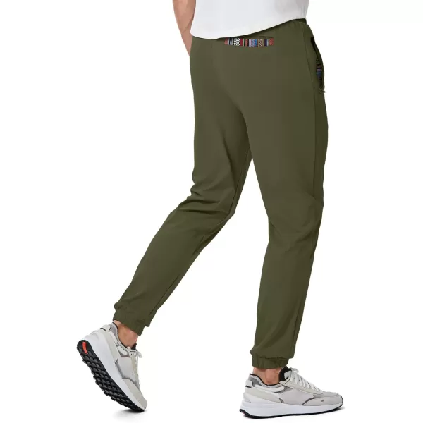 imageJMIERR Mens Sweatpants with Zipper Pockets Athletic Training Track Joggers Drawstring Stretch Elastic Waist PantsMoss Green